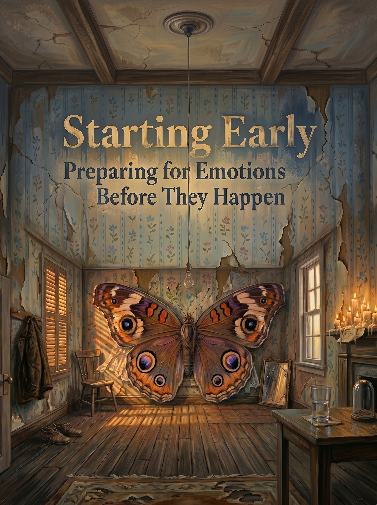 Starting Early workbook cover - a woman sits by a large window gazing at an open landscape, holding the workbook